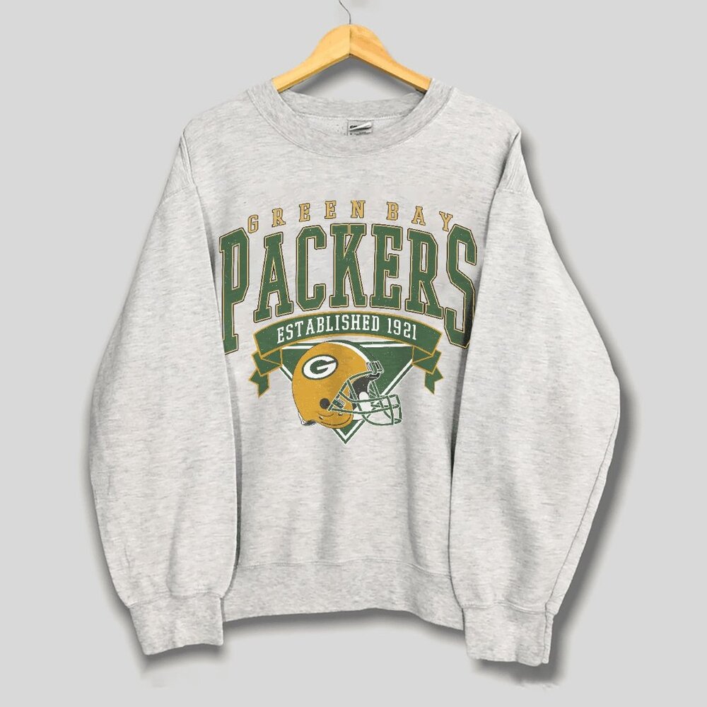 Vintage Green Bay Packers Football Sweatshirt, Retro NFL Green Bay Packers Shirt